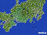 東海地方のアメダス実況(風向・風速)(2017年10月01日)
