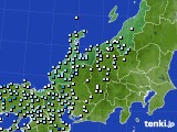 北陸地方のアメダス実況(降水量)(2017年10月02日)