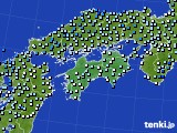 2017年10月02日の四国地方のアメダス(降水量)