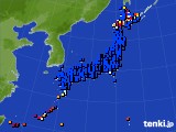 アメダス実況(日照時間)(2017年10月02日)