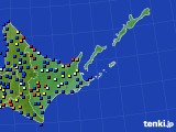 道東のアメダス実況(日照時間)(2017年10月02日)