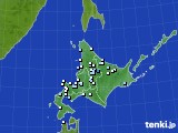 北海道地方のアメダス実況(降水量)(2017年10月04日)