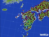 2017年10月04日の九州地方のアメダス(日照時間)