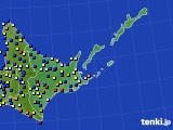 道東のアメダス実況(日照時間)(2017年10月04日)