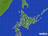 北海道地方のアメダス実況(気温)(2017年10月04日)