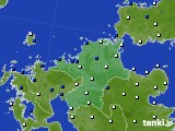 福岡県のアメダス実況(風向・風速)(2017年10月04日)