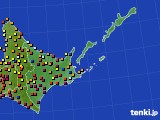 道東のアメダス実況(日照時間)(2017年10月05日)
