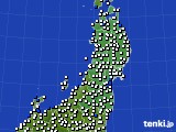 東北地方のアメダス実況(風向・風速)(2017年10月05日)