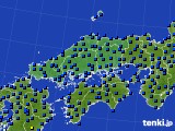 2017年10月06日の中国地方のアメダス(日照時間)