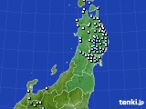 東北地方のアメダス実況(降水量)(2017年10月07日)