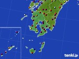 2017年10月07日の鹿児島県のアメダス(日照時間)