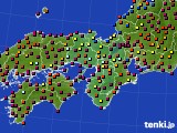2017年10月08日の近畿地方のアメダス(日照時間)