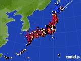 アメダス実況(日照時間)(2017年10月08日)