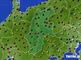 長野県のアメダス実況(日照時間)(2017年10月08日)