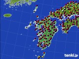2017年10月09日の九州地方のアメダス(日照時間)