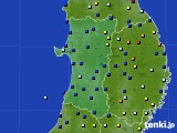 秋田県のアメダス実況(日照時間)(2017年10月09日)