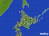 北海道地方のアメダス実況(気温)(2017年10月09日)