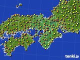 近畿地方のアメダス実況(気温)(2017年10月09日)