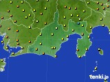 2017年10月09日の静岡県のアメダス(気温)