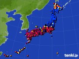 アメダス実況(日照時間)(2017年10月10日)