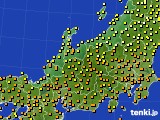 2017年10月10日の北陸地方のアメダス(気温)
