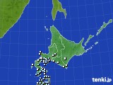 北海道地方のアメダス実況(降水量)(2017年10月11日)