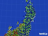 東北地方のアメダス実況(日照時間)(2017年10月11日)