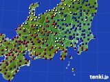 2017年10月11日の関東・甲信地方のアメダス(日照時間)