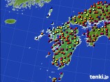 2017年10月11日の九州地方のアメダス(日照時間)