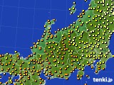 2017年10月11日の北陸地方のアメダス(気温)