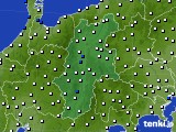 2017年10月11日の長野県のアメダス(風向・風速)