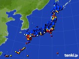 アメダス実況(日照時間)(2017年10月12日)