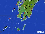 2017年10月12日の鹿児島県のアメダス(日照時間)