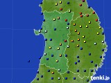 秋田県のアメダス実況(日照時間)(2017年10月12日)