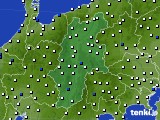 2017年10月12日の長野県のアメダス(風向・風速)