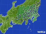 2017年10月13日の関東・甲信地方のアメダス(降水量)