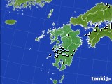 九州地方のアメダス実況(降水量)(2017年10月14日)