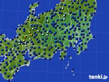 2017年10月14日の関東・甲信地方のアメダス(日照時間)