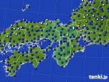 近畿地方のアメダス実況(日照時間)(2017年10月14日)