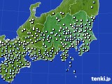 2017年10月15日の関東・甲信地方のアメダス(降水量)