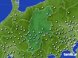 長野県のアメダス実況(降水量)(2017年10月15日)