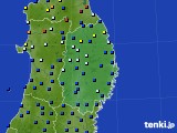 2017年10月15日の岩手県のアメダス(日照時間)