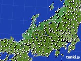 北陸地方のアメダス実況(風向・風速)(2017年10月15日)