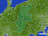 長野県のアメダス実況(風向・風速)(2017年10月15日)