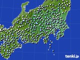 2017年10月16日の関東・甲信地方のアメダス(降水量)