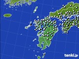 九州地方のアメダス実況(降水量)(2017年10月16日)