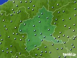 群馬県のアメダス実況(降水量)(2017年10月16日)