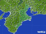 三重県のアメダス実況(降水量)(2017年10月16日)