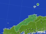 2017年10月16日の島根県のアメダス(降水量)