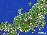 北陸地方のアメダス実況(風向・風速)(2017年10月16日)